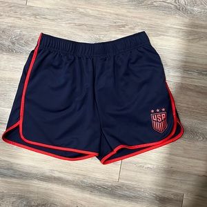 Old US women’s national soccer shorts. I never wear them anymore.